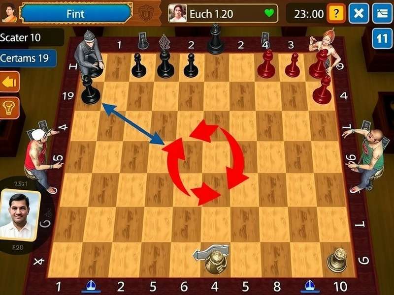 Indian Chess Mastery community tournament scene showing diverse players engaged in competitive matches